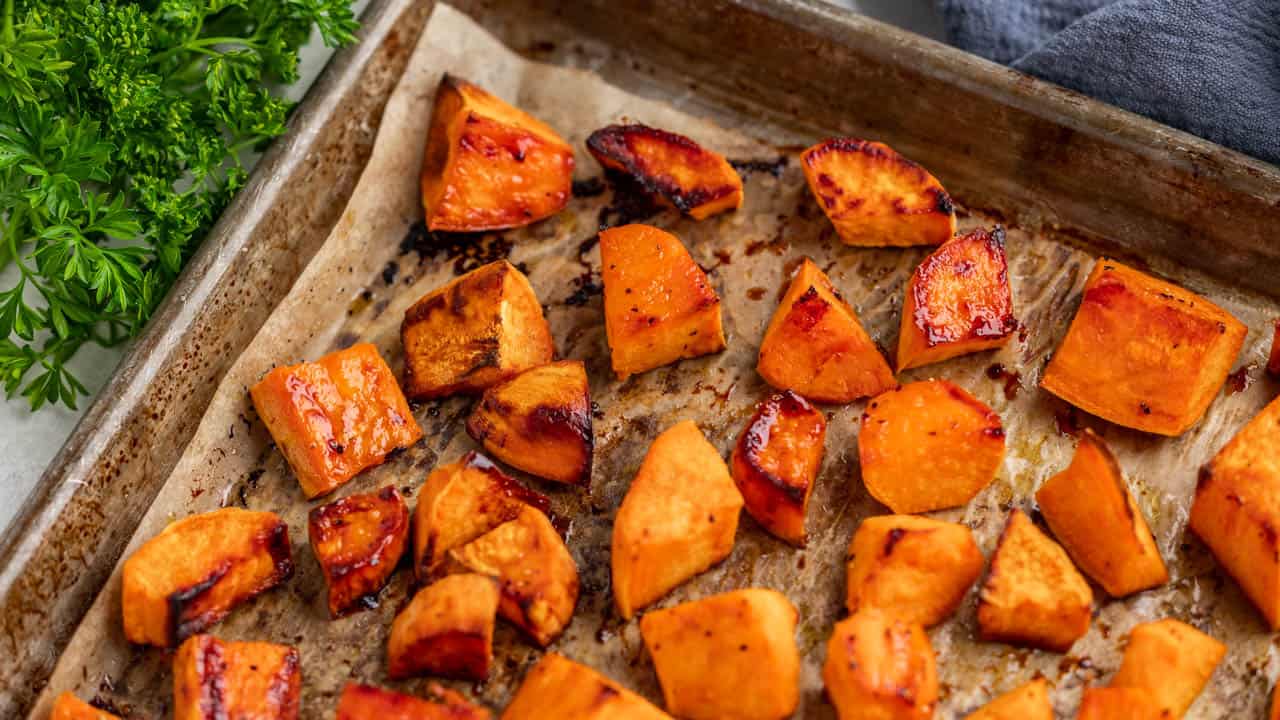 roasted sweet potato cubes - Article 1